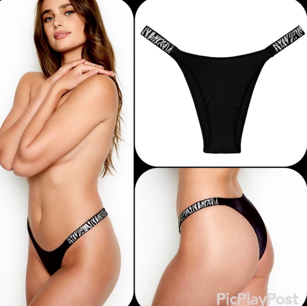 Victoria's Secret Rhinestone thong NWT. 💎